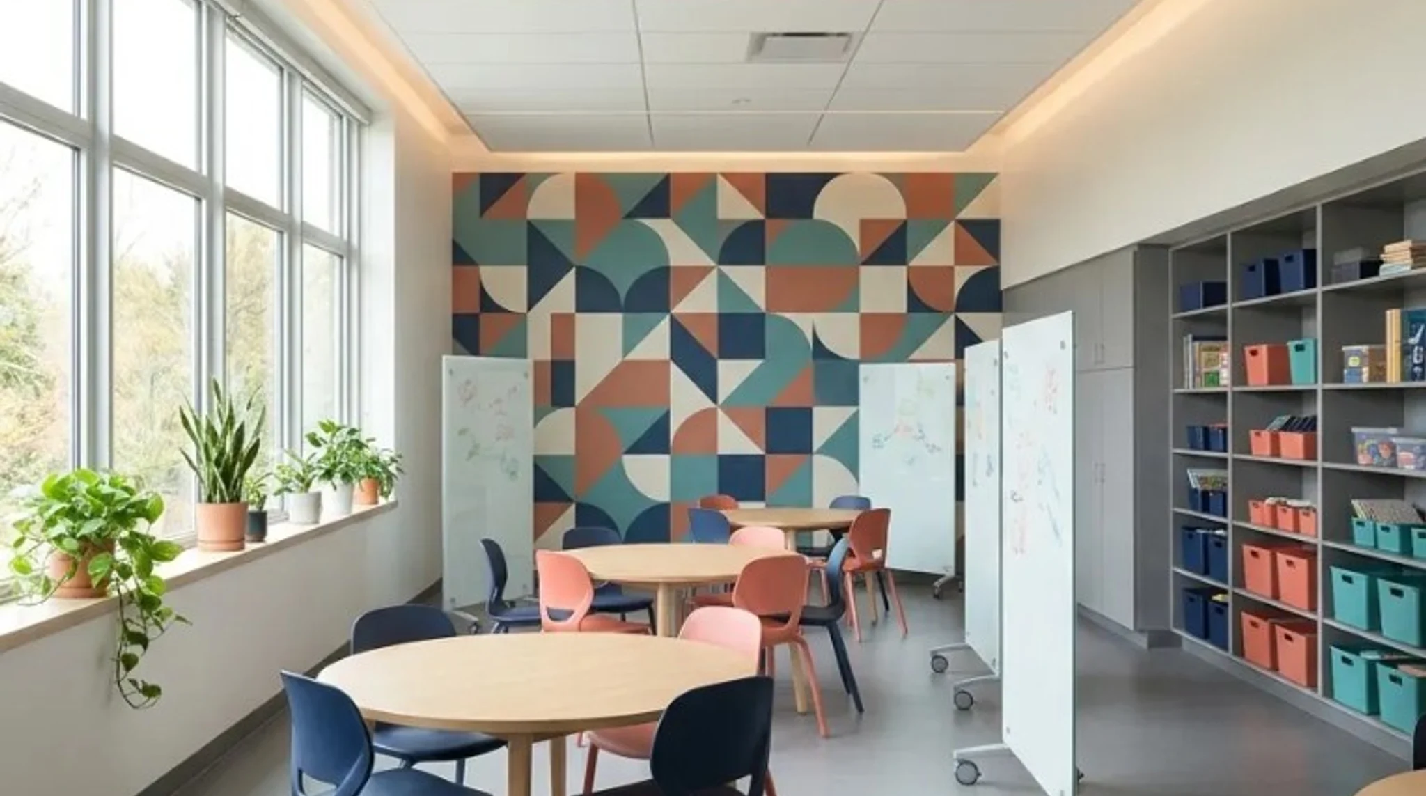 AI classroom design preview from a classroom photo